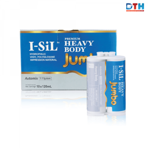 Silicon lấy dấu dùng máy trộn I-SIL Heavy Body Jumbo (120ml) hãng SPIDENT- HÀN QUỐC (kèm 3 đầu trộn)